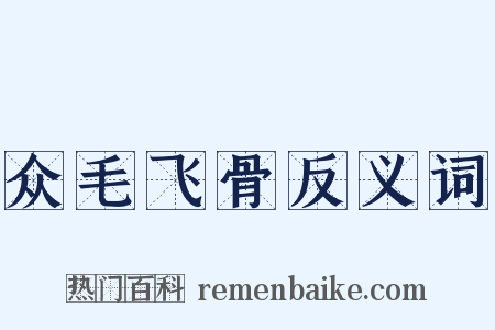 众毛飞骨反义词是什么意思的图片